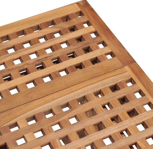 Sklopivi vrtni stol 50 x 50 x 50 cm od masivne tikovine - 1 Četvrtasto Četvrtasto