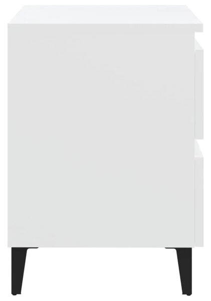 Noćni ormarići 2 kom bijeli 40 x 35 x 50 cm konstruirano drvo - Bijela 2 Bijela 2