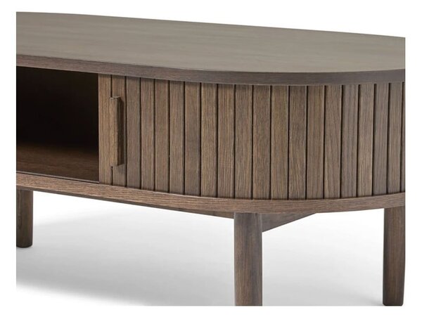 Stolić za kavu u dekoru hrasta u tamnoj prirodnoj boji 60x120 cm Meta – Unique Furniture