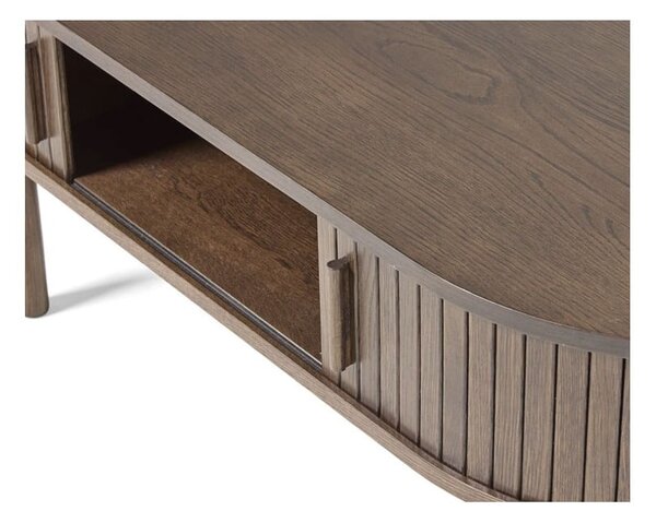 Stolić za kavu u dekoru hrasta u tamnoj prirodnoj boji 60x120 cm Meta – Unique Furniture