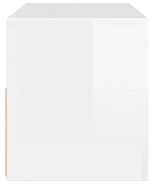 TV ormarić s LED svjetlima visoki sjaj bijeli 90 x 35 x 40 cm - Visoko sjajno bijela 1 Visoko sjajno bijela
