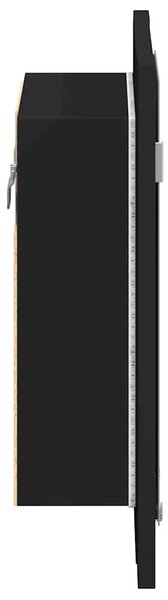 LED kupaonski ormarić s ogledalom crni 40x12x45 cm akrilni - Crna 1 Crna