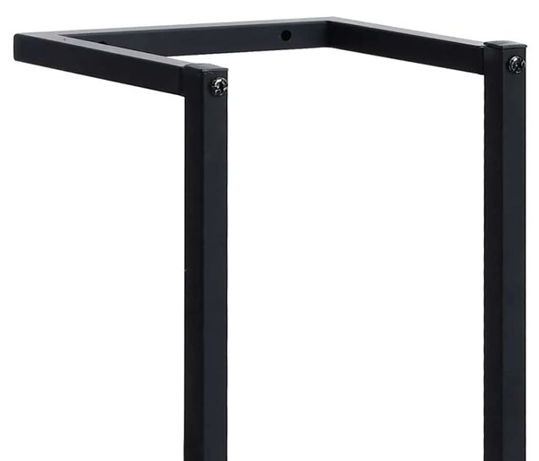Stalak za ručnike crni 25 x 20 x 95 cm željezni - Crna 25 x 20 x 95 cm Crna 25 x 20 x 95 cm