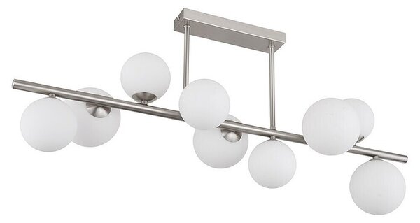 Globo Viseća svjetiljka Riha (D x Š x V: 870 x 280 x 370 mm, G9, Srebrna)