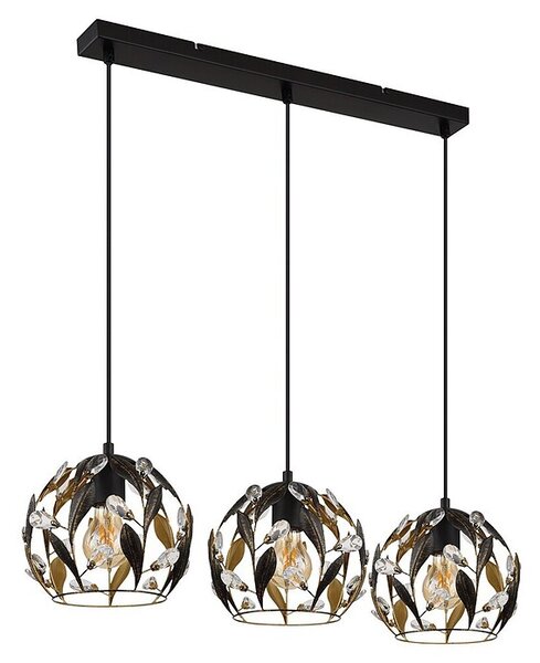 Globo Visilica Mika (40 W, D x Š x V: 740 x 200 x 1.500 mm, E27, Crno-zlatna)