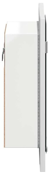 LED kupaonski ormarić s ogledalom bijeli 40x12x45 cm akrilni - Bijela 1 Bijela