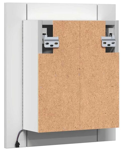 LED kupaonski ormarić s ogledalom bijeli 40x12x45 cm akrilni - Bijela 1 Bijela