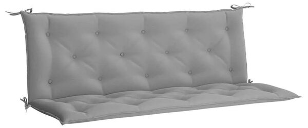 Jastuk za vrtnu klupu sivi 150 x (50+50) x 7 cm tkanina Oxford - Siva 150 cm 2 Siva
