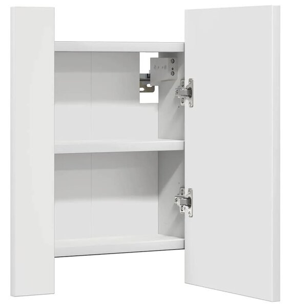 LED kupaonski ormarić s ogledalom bijeli 40x12x45 cm akrilni - Bijela 1 Bijela