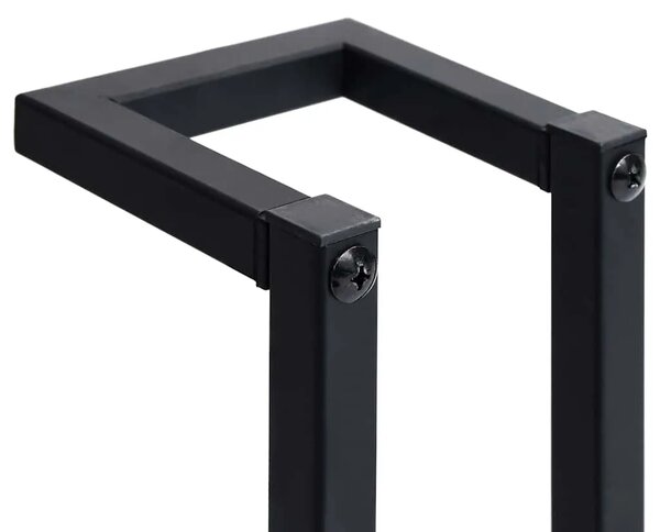 Stalak za ručnike crni 12 5 x 12 5 x 60 cm željezni - Crna 12.5 x 12.5 x 60 cm Crna 12.5 x 12.5 x 60 cm