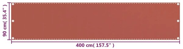 Balkonski zastor terakota 90 x 400 cm HDPE - Terakota 90 x 400 cm 1 Terakota