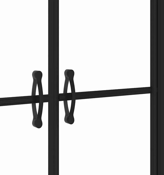 Vrata za tuš-kabinu prozirna ESG (78 - 81) x 190 cm - Crna 81 x 190 cm Jasno Crna