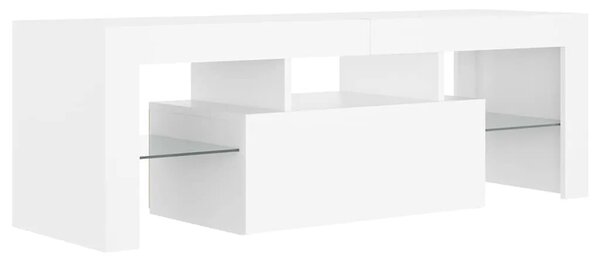 TV ormarić s LED svjetlima bijeli 120 x 35 x 40 cm - Bijela 1 Bijela