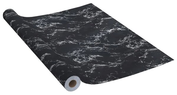 Samoljepljiva folija za namještaj boja crni kamen 500x90 cm PVC - Crna 1 Crna 1