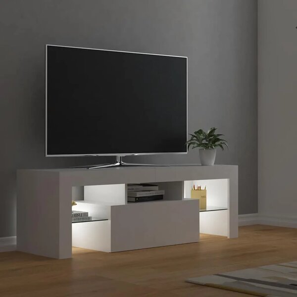 TV ormarić s LED svjetlima bijeli 120 x 35 x 40 cm - Bijela 1 Bijela