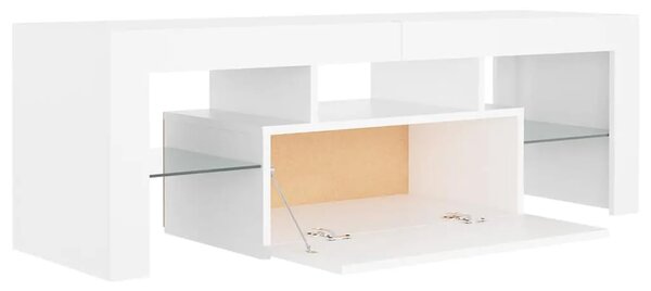 TV ormarić s LED svjetlima bijeli 120 x 35 x 40 cm - Bijela 1 Bijela