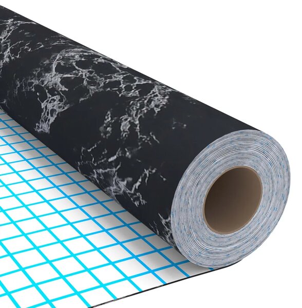 Samoljepljiva folija za namještaj boja crni kamen 500x90 cm PVC - Crna 1 Crna 1