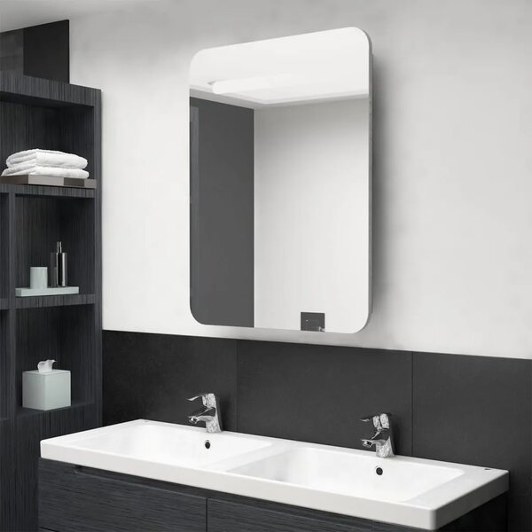 LED kupaonski ormarić s ogledalom boja betona 60 x 11 x 80 cm - Beton siva 1