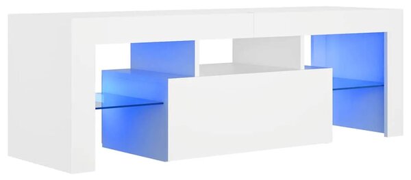 TV ormarić s LED svjetlima bijeli 120 x 35 x 40 cm - Bijela 1 Bijela