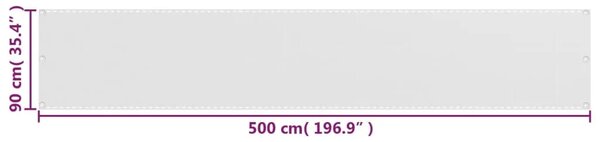 Balkonski zastor bijeli 90 x 500 cm HDPE - Bijela 90 x 500 cm 1 Bijela
