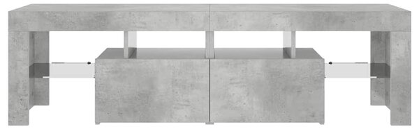 TV ormarić s LED svjetlima siva boja betona 140x36 5x40 cm - Beton siva 1 Beton siva