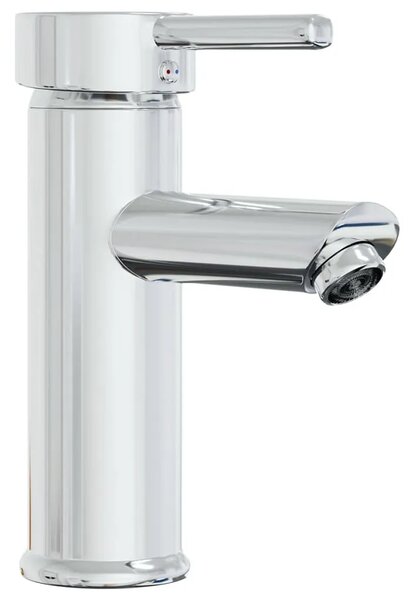 Ormarić s ugrađenim Lavabo - Umivaonikom bijeli od konstruiranog drva - Bijela 41 x 38.5 x 45 cm 1 sa slavinom i odvodom