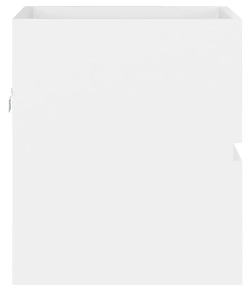 Ormarić s ugrađenim Lavabo - Umivaonikom bijeli od konstruiranog drva - Bijela 41 x 38.5 x 45 cm 1 sa slavinom i odvodom