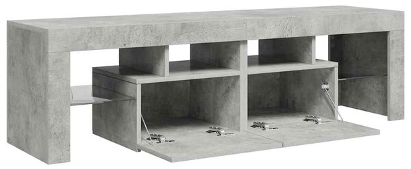 TV ormarić s LED svjetlima siva boja betona 140x36 5x40 cm - Beton siva 1 Beton siva