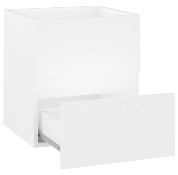 Ormarić s ugrađenim Lavabo - Umivaonikom bijeli od konstruiranog drva - Bijela 41 x 38.5 x 45 cm 1 sa slavinom i odvodom