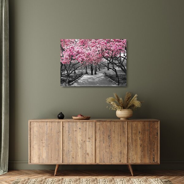 Staklena slika drveća magnolije (70x50 cm)
