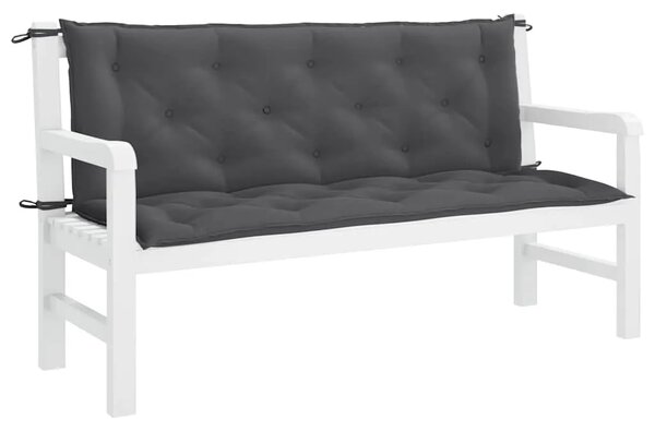 Jastuk za vrtnu klupu antracit 150x(50+50)x7 cm tkanina Oxford - Antracit 150 cm 2 Antracit