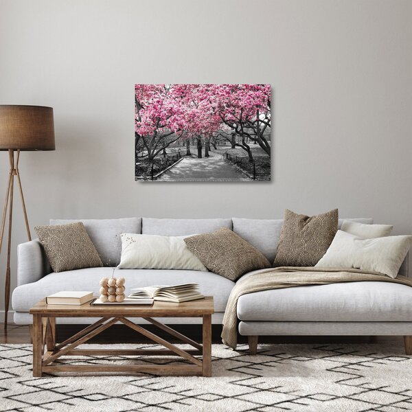 Staklena slika drveća magnolije (70x50 cm)