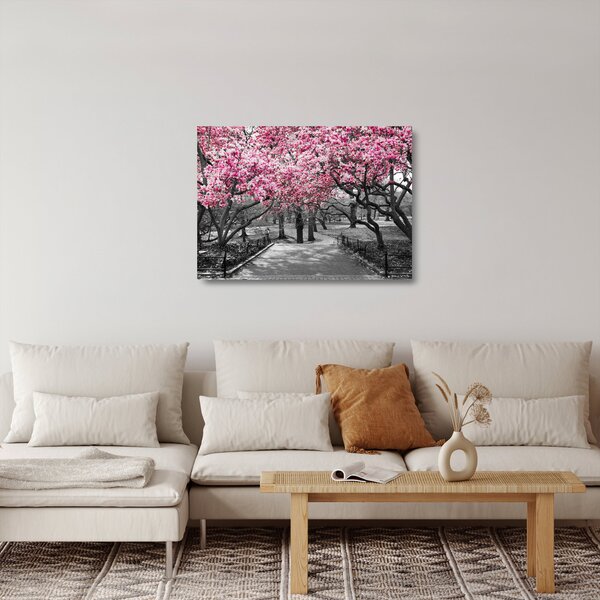 Staklena slika drveća magnolije (70x50 cm)