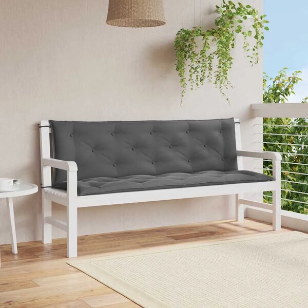 Jastuk za vrtnu klupu antracit 150x(50+50)x7 cm tkanina Oxford - Antracit 150 cm 2 Antracit