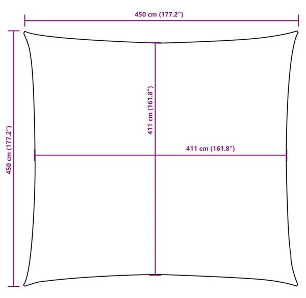 Jedro za zaštitu od sunca od tkanine četvrtasto 4 5 x 4 5 m smeđe - Smeđa 4.5 x 4.5 m 1 Smeđa