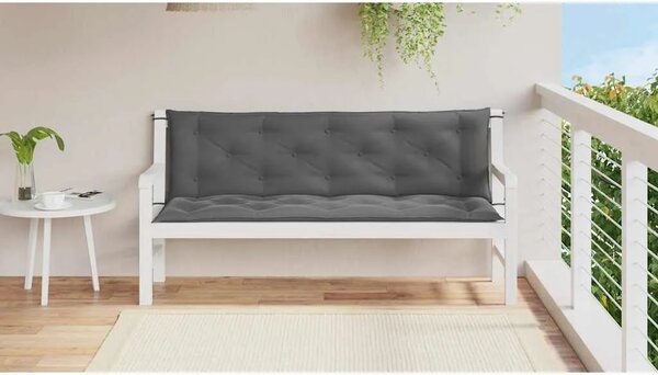 Jastuk za vrtnu klupu antracit 150x(50+50)x7 cm tkanina Oxford - Antracit 150 cm 2 Antracit