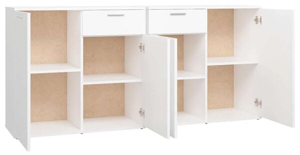 Komoda bijela 160 x 36 x 75 cm od konstruiranog drva - Bijela 1 160 cm Bijela