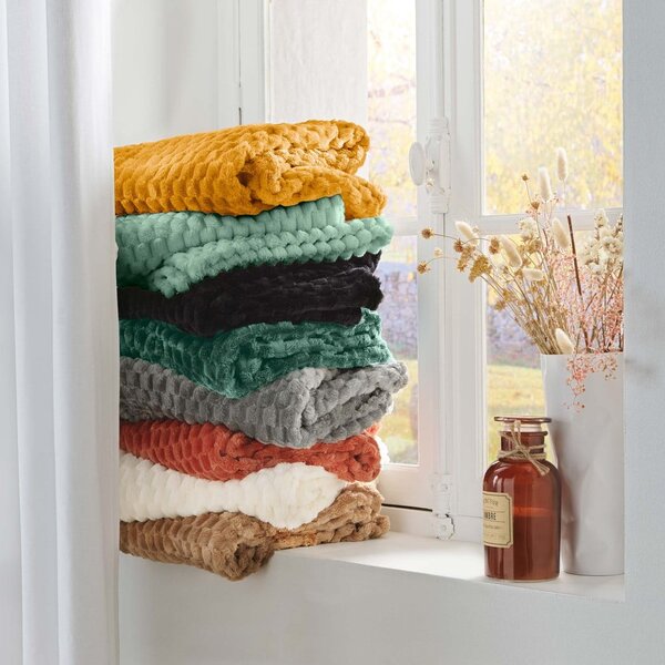 Zelena deka od mikroflanela 125x150 cm Mini Frosty – douceur d'intérieur