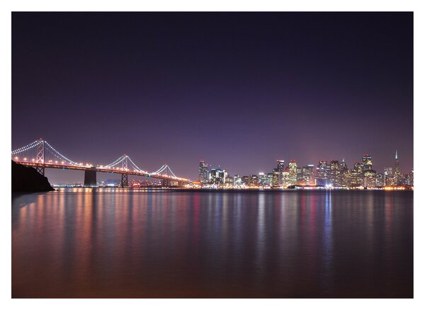 Staklena slika pogleda na San Francisco, Kalifornija (70x50 cm)