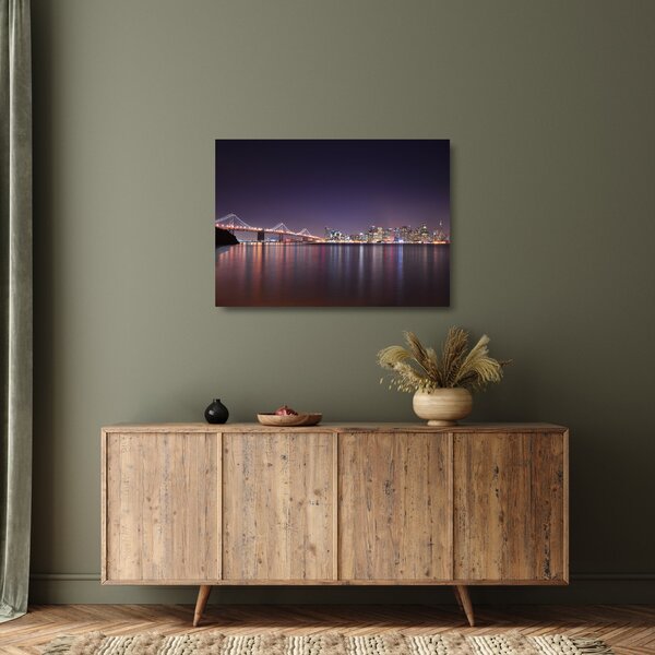 Staklena slika pogleda na San Francisco, Kalifornija (70x50 cm)