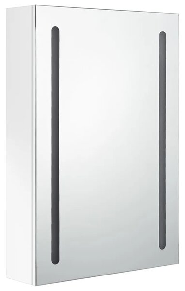 LED kupaonski ormarić s ogledalom sjajni bijeli 50 x 13 x 70 cm - Sjajna bijela 50 x 13 x 70 cm 1 Sjajna bijela