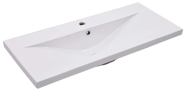 Ormarić s ugrađenim Lavabo - Umivaonikom boja betona konstruirano drvo - Beton siva 90 x 38.5 x 45 cm 1 bez slavine i odvoda