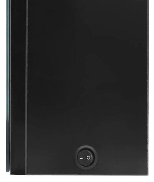 LED kupaonski ormarić s ogledalom sjajni crni 80 x 12 x 68 cm - Sjajna crna 1 Sjajna crna
