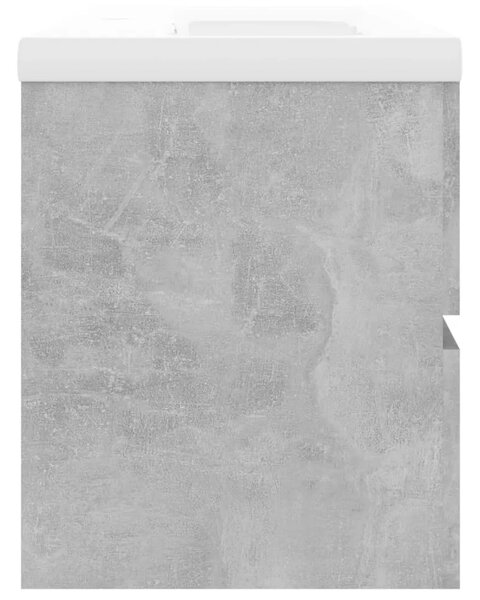 Ormarić s ugrađenim Lavabo - Umivaonikom boja betona konstruirano drvo - Beton siva 90 x 38.5 x 45 cm 1 bez slavine i odvoda