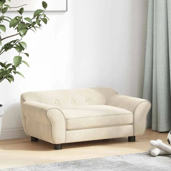 Sofa za pse krem 72 x 45 x 30 cm plišana - Krema Krema