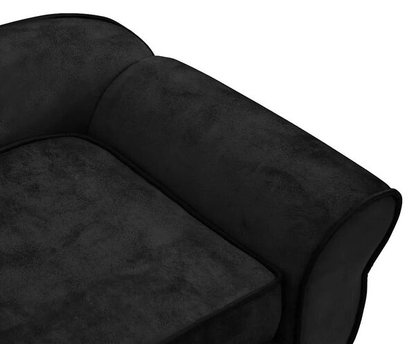 Sofa za pse crna 72 x 45 x 30 cm plišana - Crna Crna