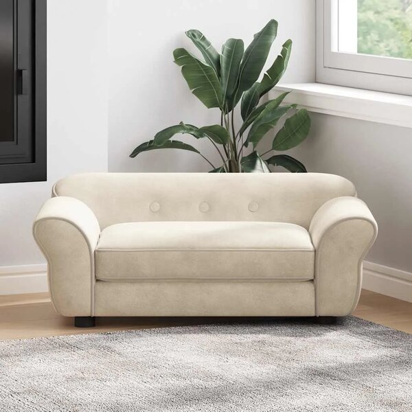 Sofa za pse krem 72 x 45 x 30 cm plišana - Krema Krema