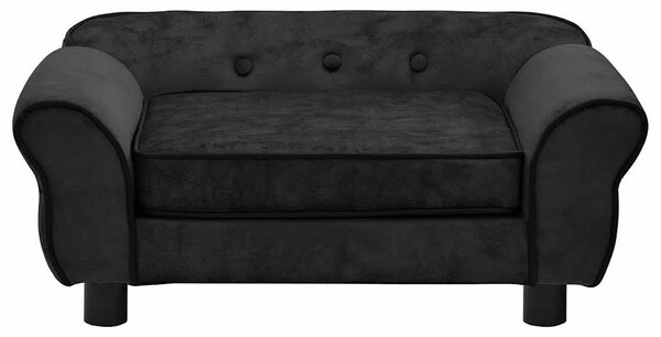 Sofa za pse crna 72 x 45 x 30 cm plišana - Crna Crna