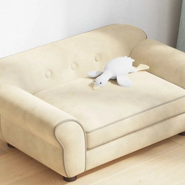 Sofa za pse krem 72 x 45 x 30 cm plišana - Krema Krema
