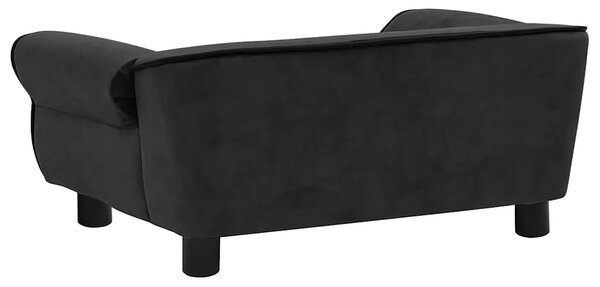 Sofa za pse crna 72 x 45 x 30 cm plišana - Crna Crna